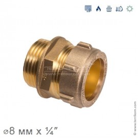 Переходник НР компрессионный (латунь DZR), IBP Conex Compression
