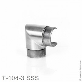Переход угловой 90º для поручня ⌀48,3 мм, SUS 304, SSS (матовая нержавеющая сталь)