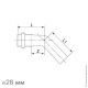 Угол 45° НВ, IBP BPress Inox