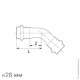 Угол 45° ВВ, IBP BPress Inox