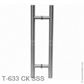Ручка (комплект) 25x825x1000 мм СК для стекла 8-12 мм, SSS (матовая нерж. сталь)