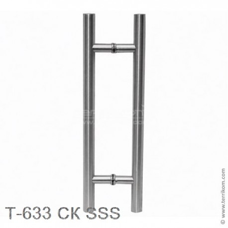 Ручка (комплект) 25x825x1000 мм СК для стекла 8-12 мм, SSS (матовая нерж. сталь)