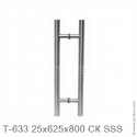 Ручка (комплект) 25x625x800 мм СК для стекла 8-12 мм, SSS (матовая нержавеющая сталь)