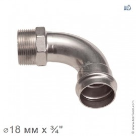 Угол 90° с переходом на НР, IBP BPress Inox