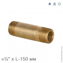 Ниппель удлиненный, серия IBP 8000 (латунь)