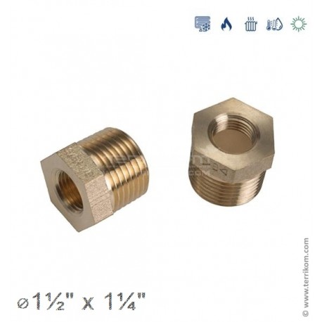 Футорка вставка редукц., с шестигранником, IBP 3000 (бронза)