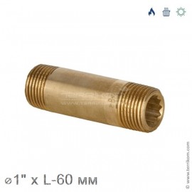 Ниппель удлиненный, серия IBP 8000 (латунь)