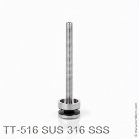 Крепление точечное для ограждений, SUS 316, SSS (матовая нерж. сталь)
