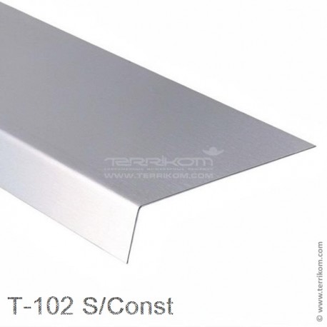 Крышка декоративная для профиля T-102, Константа, SSS (матовая нержавеющая сталь)