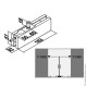Фитинг на фрамугу с осью и анкером для маятниковой двери, серия «Классика», SSS (матовая нерж. сталь)