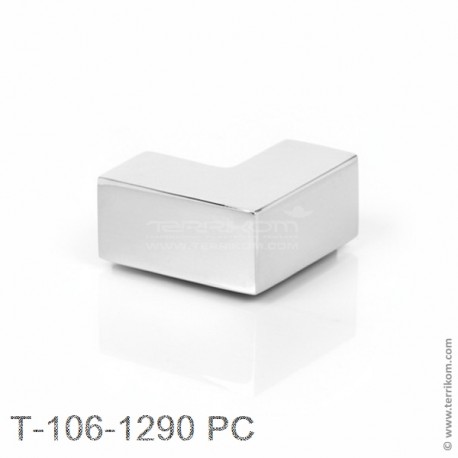 Соединитель двух стекол угловой 90º, для стекла 12 мм, PC (хром полированный)