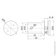 Соединитель труба-стекло для штанги 19 мм, для душевой кабины, SC (хром матовый)