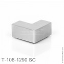 Соединитель двух стекол угловой 90º, для стекла 12 мм, SC (хром матовый)