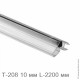 Профиль уплотнительный магнитный L-2200 мм, для стекла 10 мм (прозрачный ПВХ)