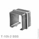 Переход прямой 180º 50х50 мм, SUS 304, SSS (матовая нержавеющая сталь)