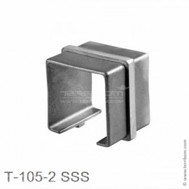 Переход прямой 180º 50х50 мм, SUS 304, SSS (матовая нержавеющая сталь)