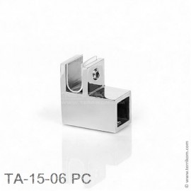 Соединитель труба-стекло, PC (хром полированный)
