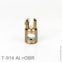 Держатель стекла сквозной для стекла 8-10 мм и штанги 19 мм, для душевой кабины, AL (алюминий анодированный), OBR (покрытие под 