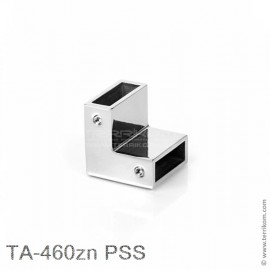 Соединитель труба-труба 90º, цинк, PSS (полированная нерж. сталь)