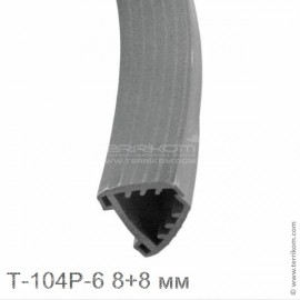 Уплотнитель 8+8 мм, L-3000 мм, в паз 27х30 мм (ТЭП)