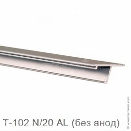 Накладка декоративная для стекла 20 мм, AL (алюминий сырой)