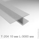 Профиль уплотнительный L-3000 мм, для стекла 10 мм (прозрачный ПВХ)