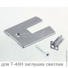 Т-Заглушка для профиля T-40H, комплект на одну сторону (серый пластик)