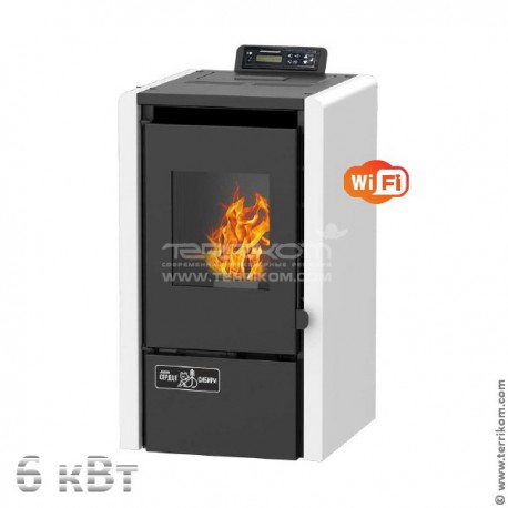 Камин пеллетный 6 кВт Wi-Fi